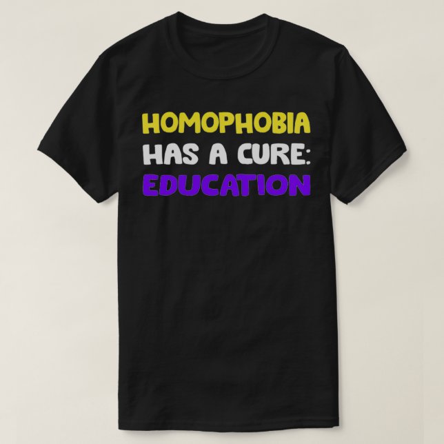 Funny Nonbinary och Pro Gay Pullover T Shirt (Design framsida)