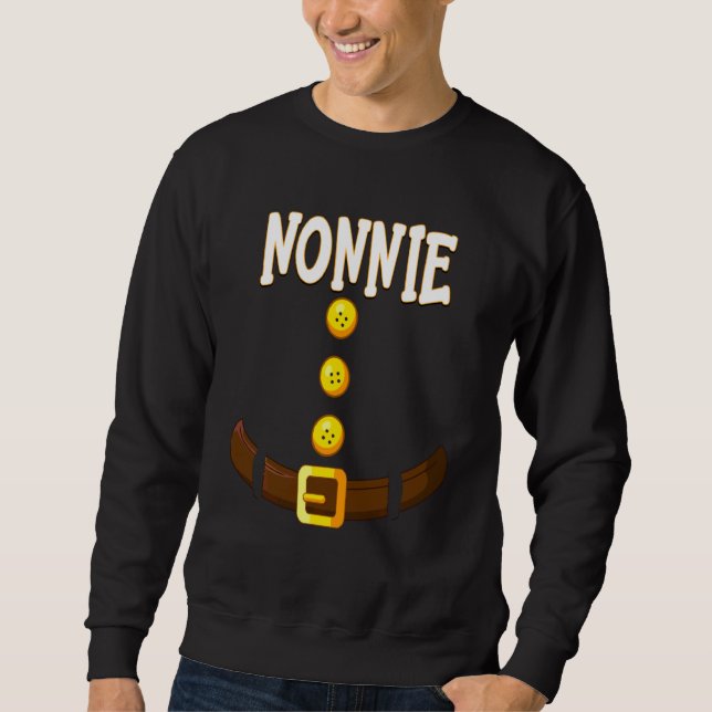 Funny Nonnie jul Gnome Dwarf Matching Elf Co Lång Ärmad Tröja (Framsida)