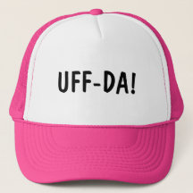 Funny Norsk fras UFF-DA Rosa Hat