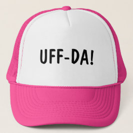 Funny Norsk fras UFF-DA Rosa Hat Keps