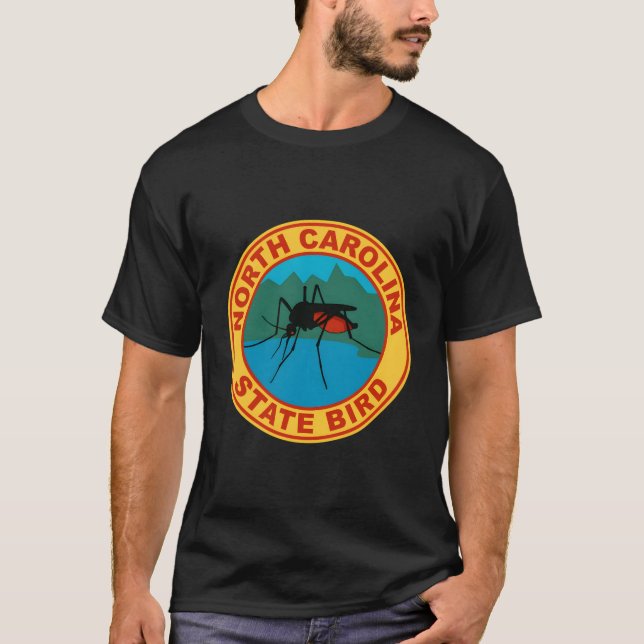 Funny North Carolina Mosquito State Bird T Shirt (Framsida)