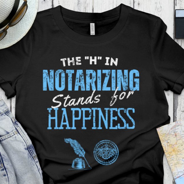 Funny Notary | Kontor - H i Notarizing T Shirt (Skapare uppladdad)