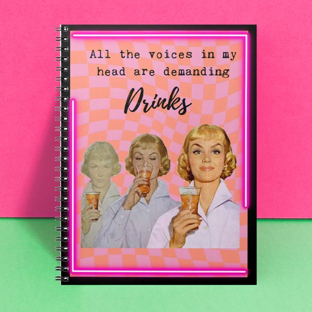 Funny Notebook Journal Best Friend Gift "Drinks" Anteckningsbok (Skapare uppladdad)