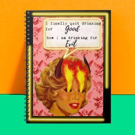Funny Notebook Journal Best Friend Gift "Evil" Anteckningsbok