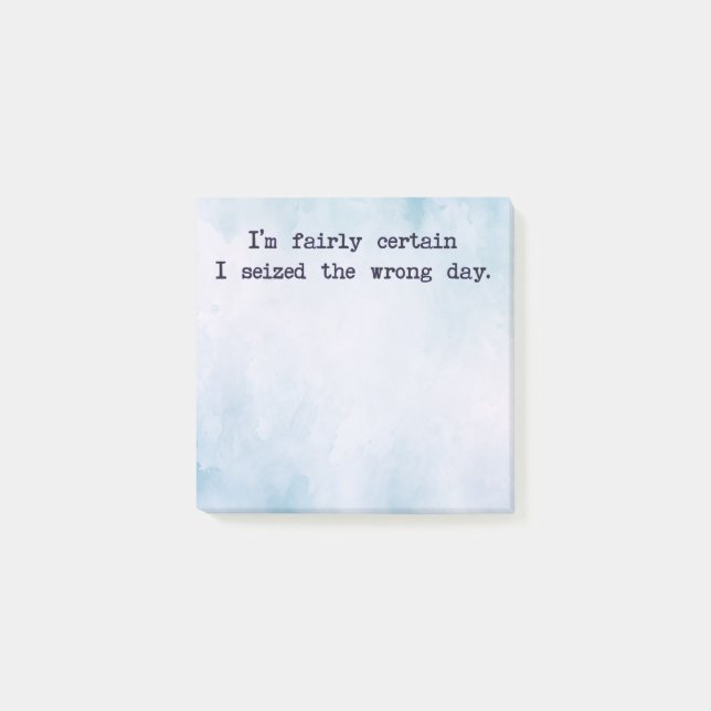 Funny Notepad | Seize the Day | Office Notes Post-it Block (Framsida)