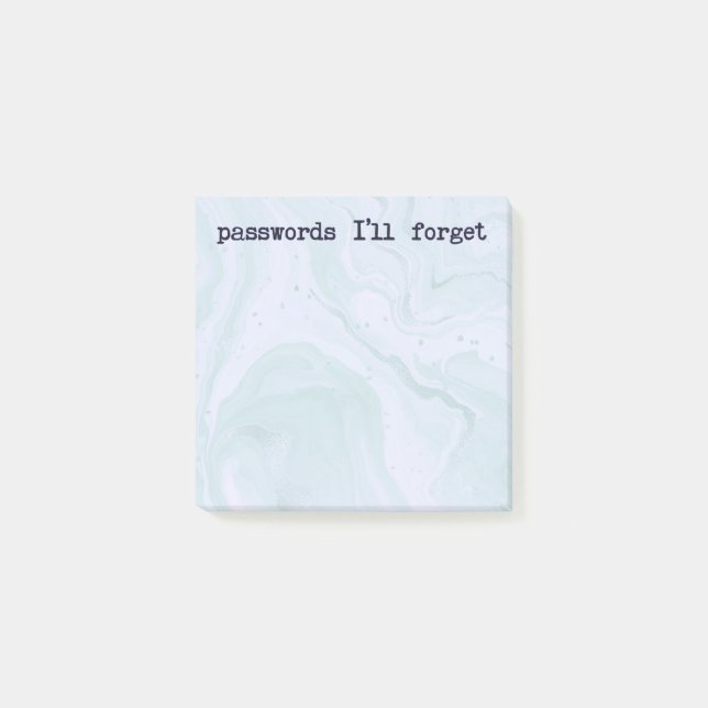 Funny Notes | Password Sticky Note | Office Notes Post-it Block (Framsida)