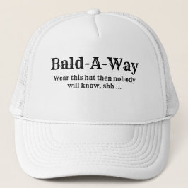 Funny Novelty BALD-A-WAY Keps