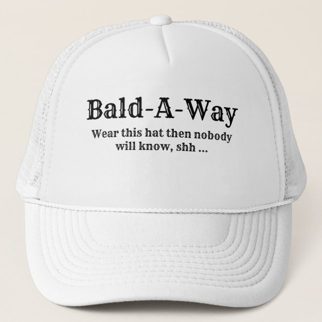 Funny Novelty BALD-A-WAY Keps (Framsida)