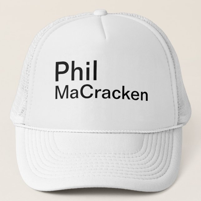 Funny Novelty Baseball PHIL MACRACKEN Keps (Framsida)