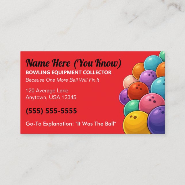 Funny / Novelty Bowling Gag Gift / Humor (Framsida)