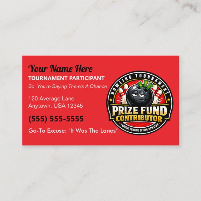 Funny/Novelty Bowling Prize Fund Contributor Gag (Framsida)