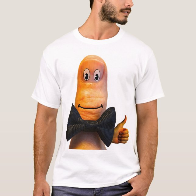 Funny Novelty College Graphic MR THUMBS UP T Shirt (Framsida)