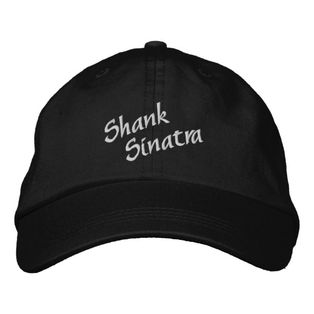 Funny Novelty Golf Gear SHANK SINATRA Broderad Keps (Framsida)