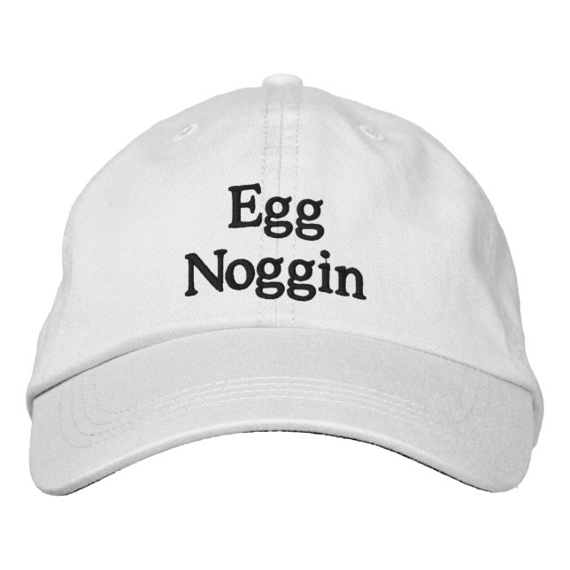 Funny Novelty Manar Sports EGG NOGGIN Broderad Keps (Framsida)