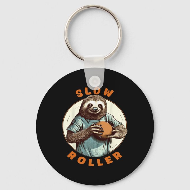Funny Novelty Men Womens Ten Pin Slow Roller Bowle Nyckelring (Framsida)