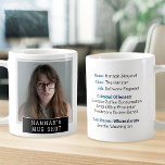 Funny Novelty Mugshot Personlig Photo and Text Kaffemugg<br><div class="desc">Visa upp ditt roliga "Mugg Shot" på det här fåniget, personlig kaffe mugg! Lägg till ditt bästa brottsfoto på framsidan, plus ditt eget namn på det svarta tecknet under. Fyll i alla uppgifter i ditt kriminalregister (namn, alias, arbete, upp till tre brott och var du senast var du befinner dig)....</div>
