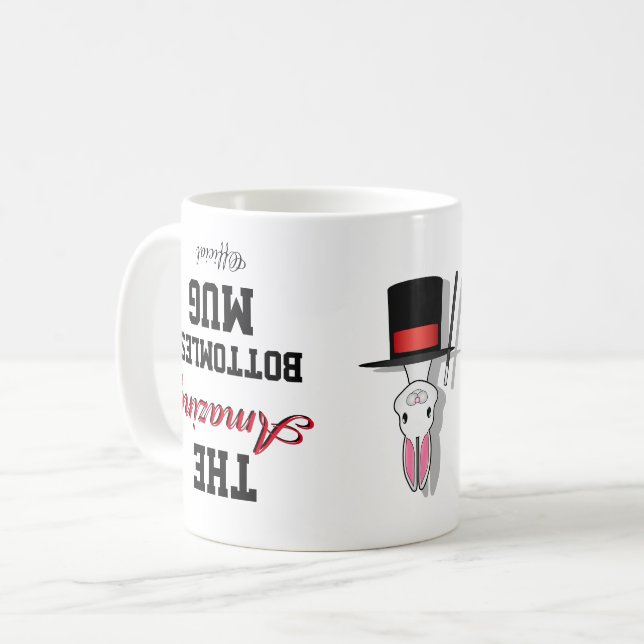 FUNNY Novelty OFFICIELL FANTASTISK BOTTOMLESS Kaffemugg (Framsida vänster)