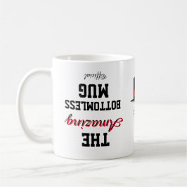 FUNNY Novelty OFFICIELL FANTASTISK BOTTOMLESS Kaffemugg