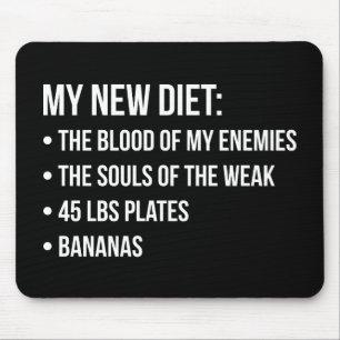 Funny Novelty Workout Humor - My New Diet - Gym Musmatta
