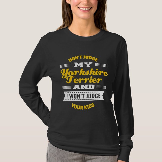 Funny Novelty Yorkshire Terrier Hund Tshirt T Shirt (Framsida)