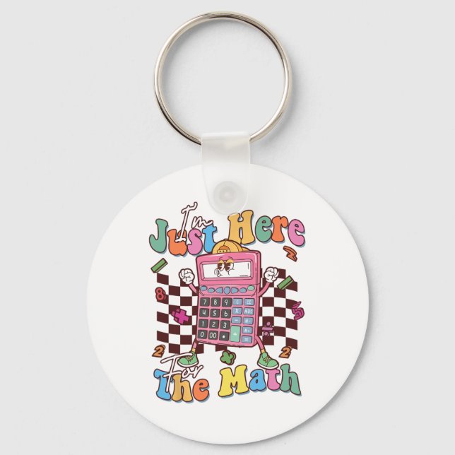 Funny Number Day Maths Day Calculator Teacher Stud Nyckelring (Framsida)