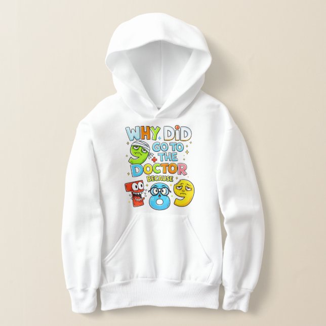 Funny Numbers Hoodie for Children | UK T Shirt (Laydown)
