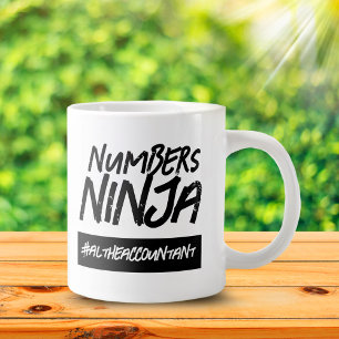 Funny Numbers Ninja Hashtag Namn Jumbo Mugg