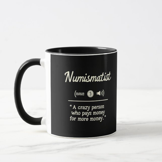 Funny numismatist Definition Crypto Investing Mugg (Vänster)