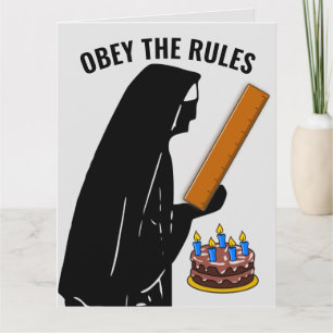 FUNNY NUN CATHOLIC BIRTHDAY OBEY GREETDS CARDS KORT
