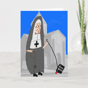 Funny Nun Greeting Cards Kort