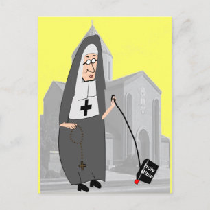 Funny Nun Greeting Cards Vykort