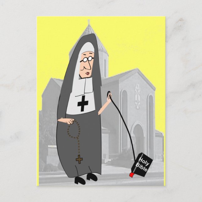Funny Nun Greeting Cards Vykort (Framsida)
