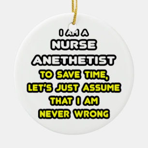 Funny Nurse Anesthetist T-Shirts and Gifts Julgransprydnad Keramik