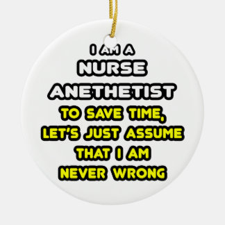 Funny Nurse Anesthetist T-Shirts and Gifts Julgransprydnad Keramik