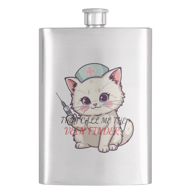 Funny Nurse Cat The Vein Finder Personalized Fickplunta (Framsidan)