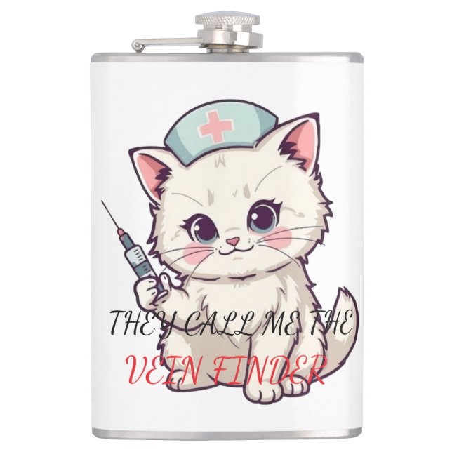 Funny Nurse Cat The Vein Finder Personalized Fickplunta (Framsidan)