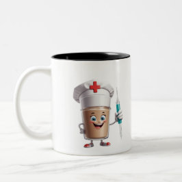 Funny Nurse Coffee Mug Två-Tonad Mugg