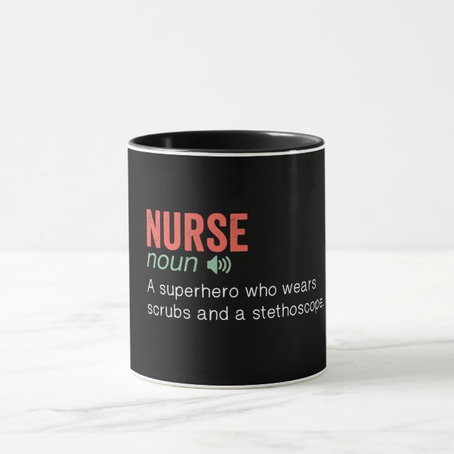 Funny Nurse-definition Mugg (Center)