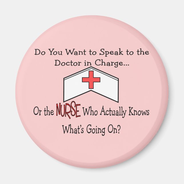 Funny Nurse Gifts Magnet (Framsidan)