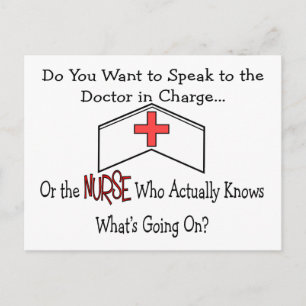 Funny Nurse Gifts Vykort