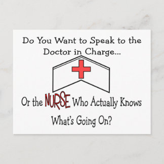 Funny Nurse Gifts Vykort