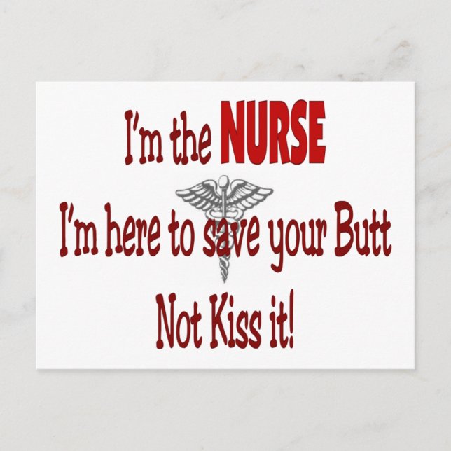Funny Nurse Gifts Vykort (Framsida)