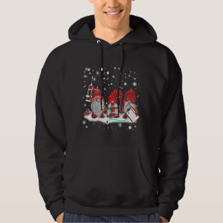 Funny Nurse Gnomes jultomte Light Nursing L Hoodie