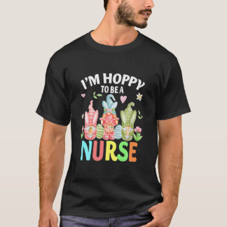 Funny Nurse Gnomes Påsk Day Bunny Eggs Rn Icu Cn T Shirt