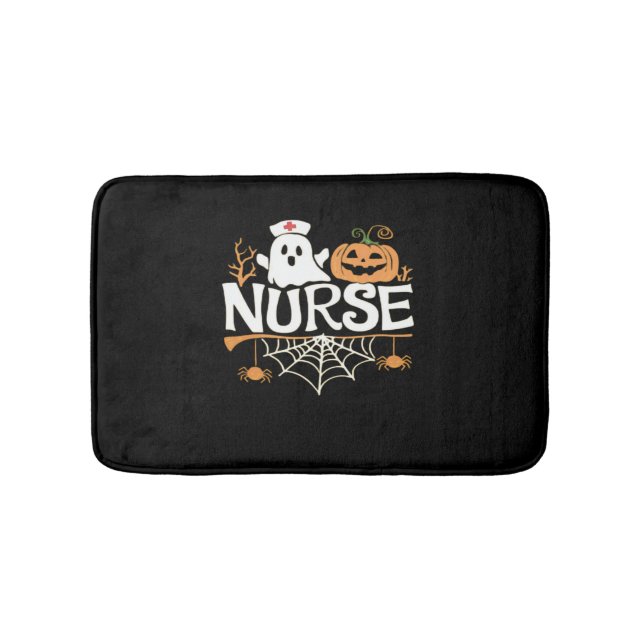 Funny Nurse Halloween Ghost Design Essential T-Shi Badrumsmatta (Framsidan)