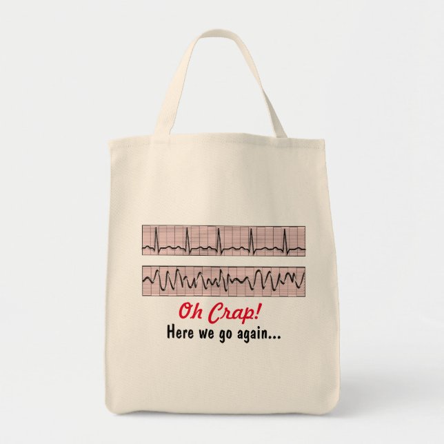 Funny Nurse Humor Tote Bag Tygkasse (Framsidan)