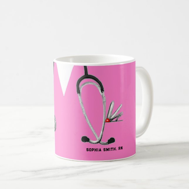 Funny Nurse Kaffemugg (Framsida höger)