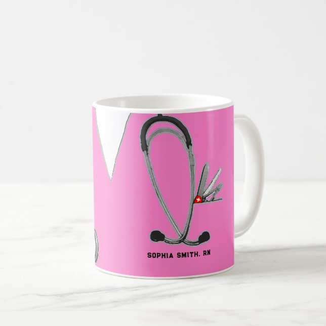 Funny Nurse Kaffemugg (Framsida höger)