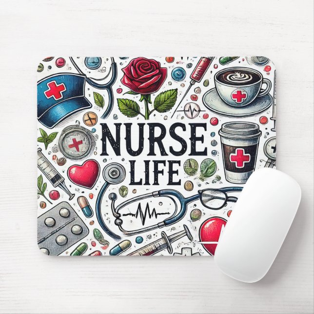 Funny Nurse Life Musmatta (Med mus)