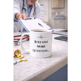 Funny Nurse Mug “One More Question” Custom Name Kaffemugg